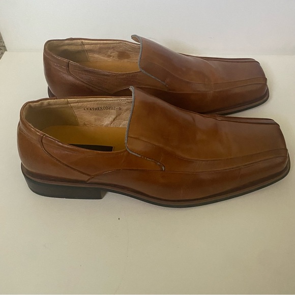 Zota USA VERO CUOIO Men’s Leather Slip-on Square Toe Brown Tan Loafer Size 9 - Picture 5 of 8